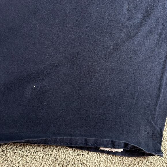 Champion Shirt Mens Medium Blue Signature World Flag Logo Short Sleeve FLAW - Picture 5 of 9